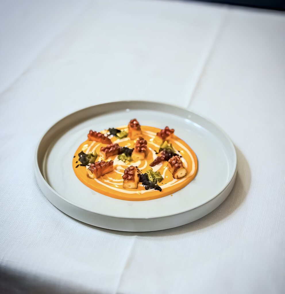 Polpo arrosto con salsa salmorejo – Ristorante Parc Hotel, Poppi